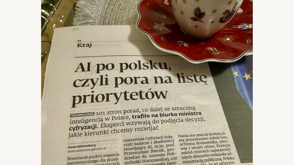 AI po polsku, czyli pora na listę priorytetów. Eksperci już wiedzą, w co warto inwestować